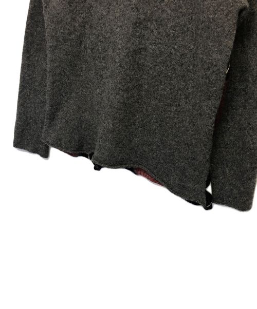 COMME des GARCONS SHIRT（コムデギャルソンシャツ）COMME des GARCONS SHIRT (コムデギャルソンシャツ) パッチワークニット グレー サイズ:Lの古着・服飾アイテム