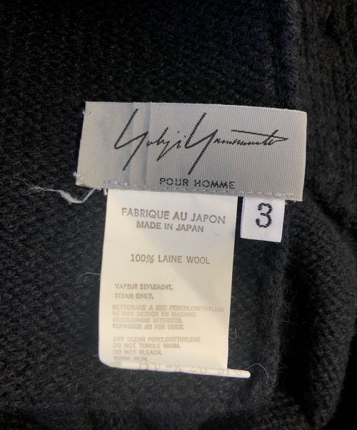 Yohji Yamamoto pour homme（ヨウジヤマモト プールオム）Yohji Yamamoto pour homme (ヨウジヤマモト プールオム) ニットパンツ ブラック サイズ:3の古着・服飾アイテム