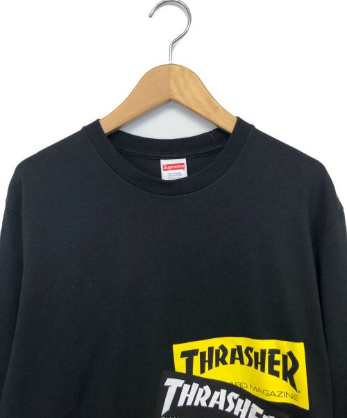 SUPREME（シュプリーム）Supreme (シュプリーム) THRASHER (スラッシャー) Multi logo L/S Tee ブラック サイズ:Sの古着・服飾アイテム