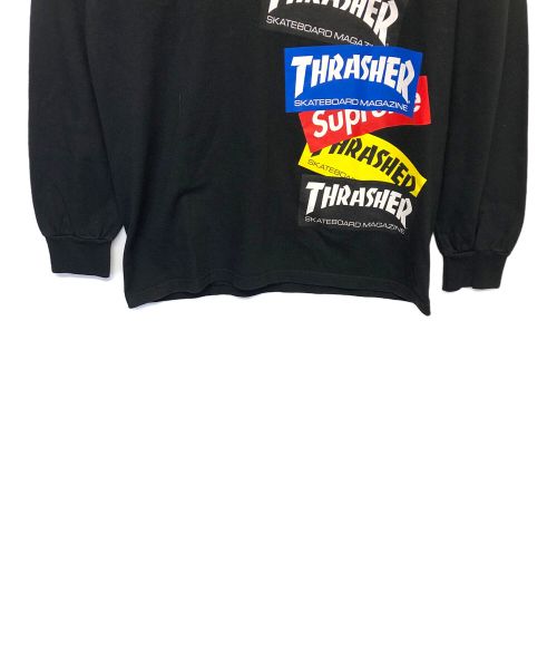 SUPREME（シュプリーム）Supreme (シュプリーム) THRASHER (スラッシャー) Multi logo L/S Tee ブラック サイズ:Sの古着・服飾アイテム