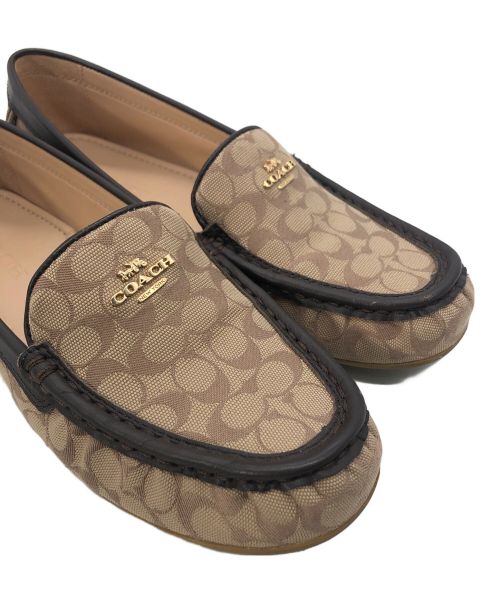 COACH（コーチ）COACH (コーチ) キャンバススニーカー ブラウン×ベージュ サイズ:24cmの古着・服飾アイテム