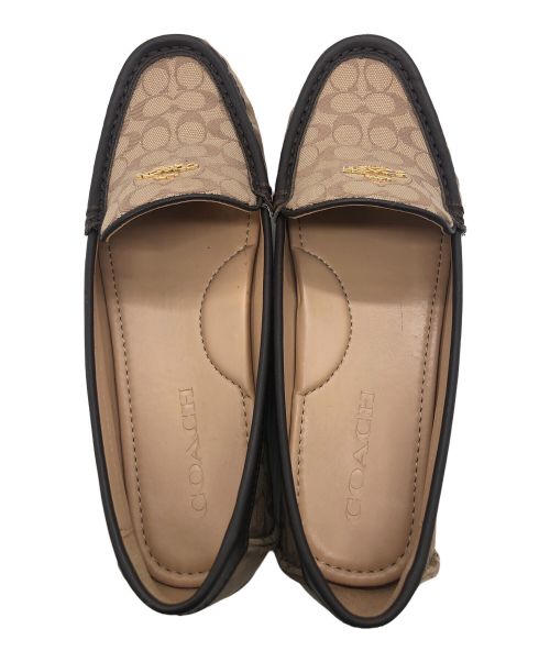 COACH（コーチ）COACH (コーチ) キャンバススニーカー ブラウン×ベージュ サイズ:24cmの古着・服飾アイテム