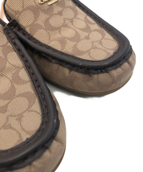 COACH（コーチ）COACH (コーチ) キャンバススニーカー ブラウン×ベージュ サイズ:24cmの古着・服飾アイテム