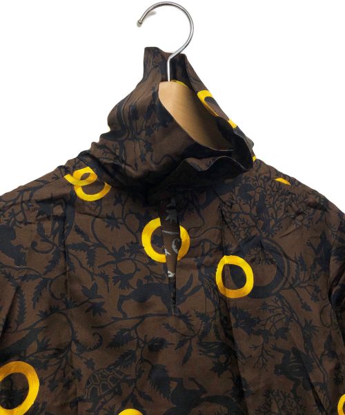 CELINE（セリーヌ）CELINE (セリーヌ) シルクブラウス ブラウン サイズ:38の古着・服飾アイテム