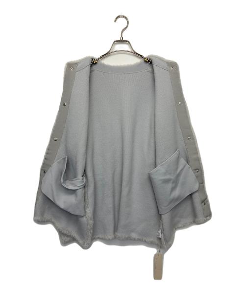 GALLARDA GALANTE（ガリャルダガランテ）GALLARDA GALANTE (ガリャルダガランテ) フェザーヤーンカーディガン ライトグレー サイズ:FREE 未使用品の古着・服飾アイテム