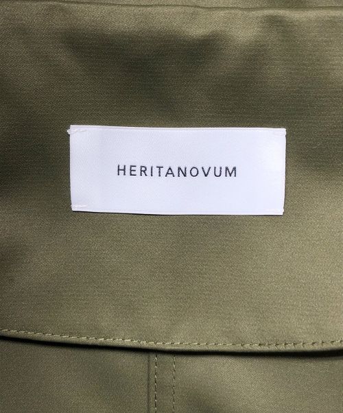 HERITANOVUM（ヘリテノーム）HERITANOVUM (ヘリテノーム) フーデッドコート オリーブ サイズ:FREE 未使用品の古着・服飾アイテム