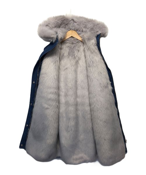 EmiriaWiz（エミリアウィズ）EmiriaWiz (エミリアウィズ) コート グレー×インディゴ サイズ:Mの古着・服飾アイテム