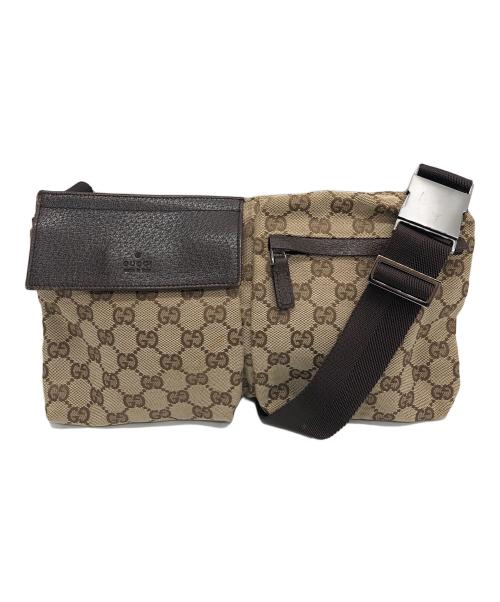 GUCCI（グッチ）GUCCI (グッチ) ショルダーバッグ ブラウン×ベージュの古着・服飾アイテム