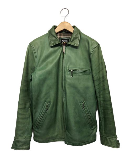 Schott（ショット）Schott (ショット) レザージャケット グリーン サイズ:Sの古着・服飾アイテム