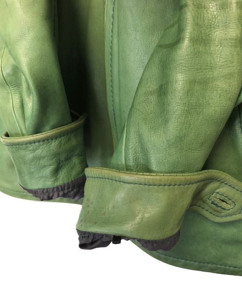Schott（ショット）Schott (ショット) レザージャケット グリーン サイズ:Sの古着・服飾アイテム