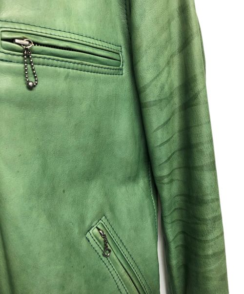 Schott（ショット）Schott (ショット) レザージャケット グリーン サイズ:Sの古着・服飾アイテム
