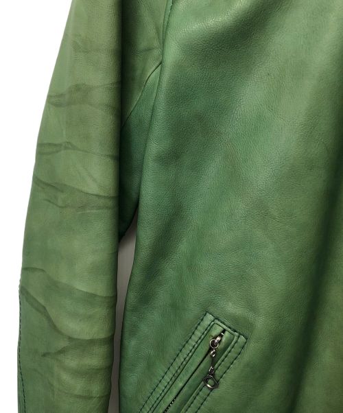 Schott（ショット）Schott (ショット) レザージャケット グリーン サイズ:Sの古着・服飾アイテム