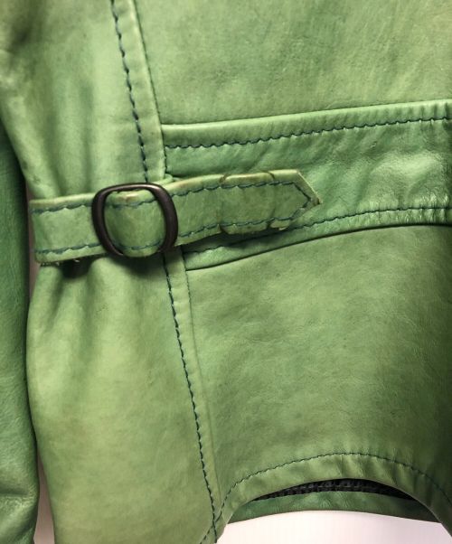 Schott（ショット）Schott (ショット) レザージャケット グリーン サイズ:Sの古着・服飾アイテム