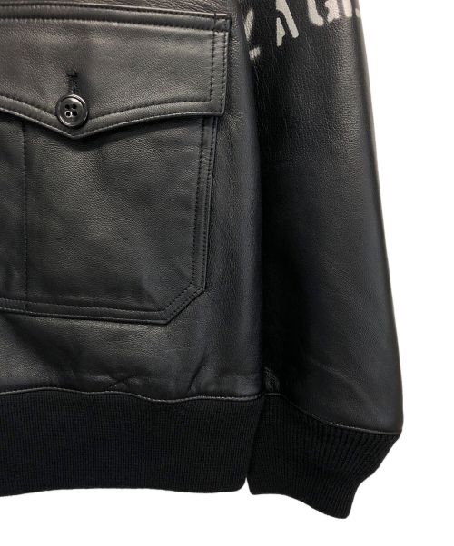 SUBCIETY（サブサエティ）SUBCIETY (サブサエティ) HOUSTON (ヒューストン) レザージャケット ブラック サイズ:44Rの古着・服飾アイテム