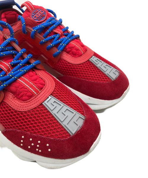 VERSACE（ヴェルサーチェ）VERSACE (ヴェルサーチ) スニーカー レッド×ブルー サイズ:43の古着・服飾アイテム