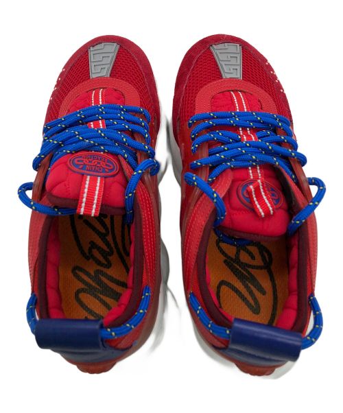 VERSACE（ヴェルサーチェ）VERSACE (ヴェルサーチ) スニーカー レッド×ブルー サイズ:43の古着・服飾アイテム