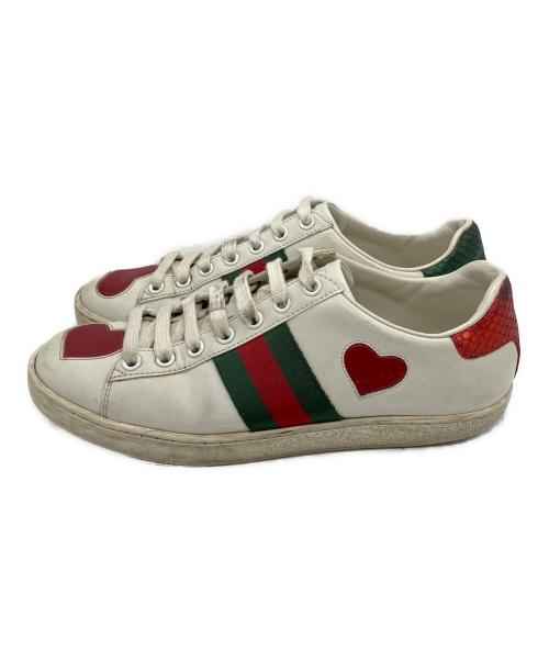 GUCCI（グッチ）GUCCI (グッチ) スニーカー グリーン×ホワイト サイズ:23の古着・服飾アイテム