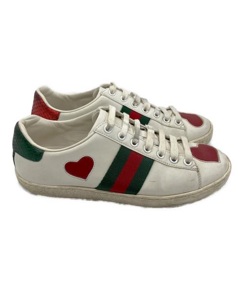 GUCCI（グッチ）GUCCI (グッチ) スニーカー グリーン×ホワイト サイズ:23の古着・服飾アイテム
