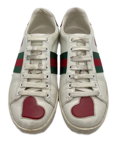 GUCCI（グッチ）GUCCI (グッチ) スニーカー グリーン×ホワイト サイズ:23の古着・服飾アイテム