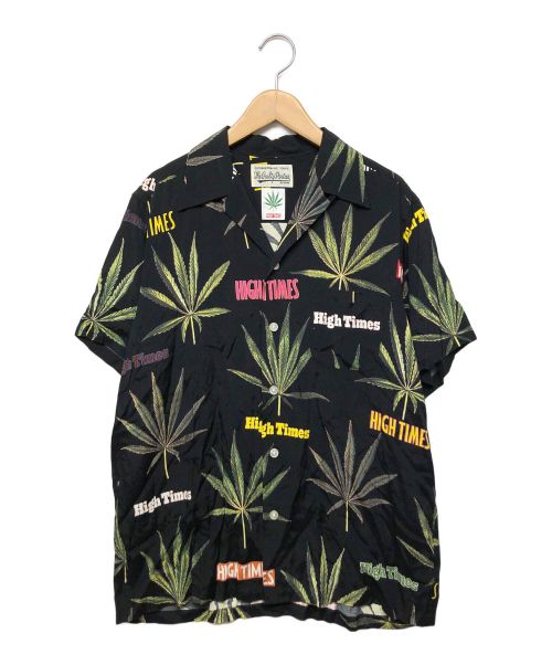 WACKO MARIA（ワコマリア）WACKO MARIA (ワコマリア) HIGT TIMES オープンカラーシャツ ブラック サイズ:Mの古着・服飾アイテム
