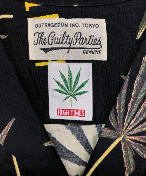 WACKO MARIA（ワコマリア）WACKO MARIA (ワコマリア) HIGT TIMES オープンカラーシャツ ブラック サイズ:Mの古着・服飾アイテム