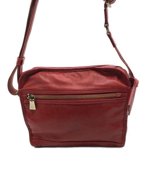 aniary（アニアリ）aniary (アニアリ) アンティークレザー スクエアショルダー レッドの古着・服飾アイテム