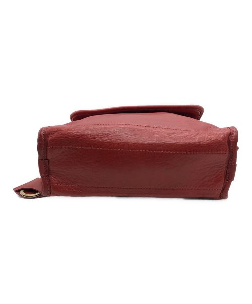 aniary（アニアリ）aniary (アニアリ) アンティークレザー スクエアショルダー レッドの古着・服飾アイテム