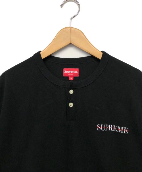 SUPREME（シュプリーム）Supreme (シュプリーム) ヘンリーネックカットソー ブラック サイズ:Mの古着・服飾アイテム