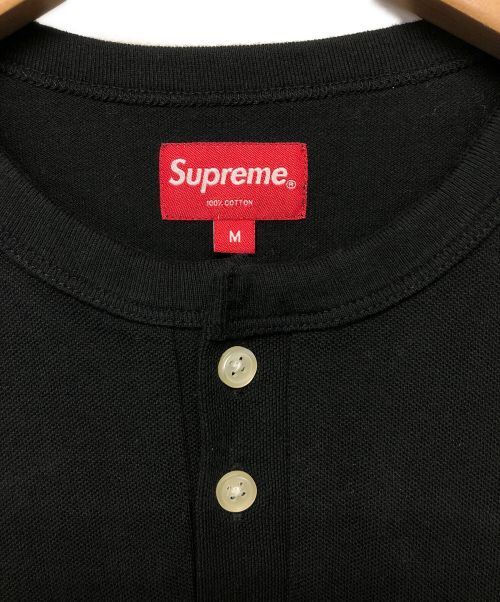SUPREME（シュプリーム）Supreme (シュプリーム) ヘンリーネックカットソー ブラック サイズ:Mの古着・服飾アイテム