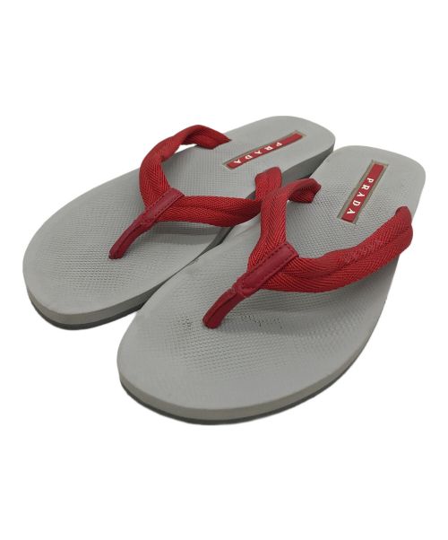 PRADA SPORTS（プラダスポーツ）PRADA SPORTS (プラダスポーツ) ビーチサンダル レッド×グレー サイズ:38の古着・服飾アイテム