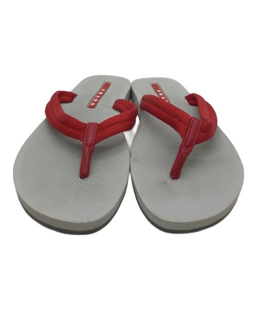 PRADA SPORTS（プラダスポーツ）PRADA SPORTS (プラダスポーツ) ビーチサンダル レッド×グレー サイズ:38の古着・服飾アイテム