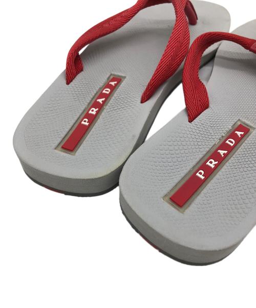 PRADA SPORTS（プラダスポーツ）PRADA SPORTS (プラダスポーツ) ビーチサンダル レッド×グレー サイズ:38の古着・服飾アイテム