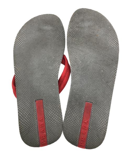 PRADA SPORTS（プラダスポーツ）PRADA SPORTS (プラダスポーツ) ビーチサンダル レッド×グレー サイズ:38の古着・服飾アイテム