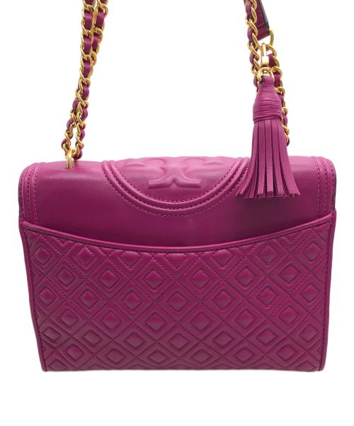 TORY BURCH（トリーバーチ）TORY BURCH (トリーバーチ) フラップチェーンショルダーバッグ ピンクの古着・服飾アイテム