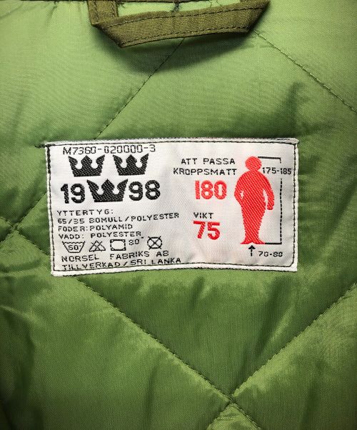 スウェーデン軍（スウェーデングン）スウェーデン軍 (スウェーデングン) キルティングコート オリーブ サイズ:１８０の古着・服飾アイテム
