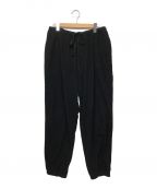 COMOLIコモリ）の古着「シルクパイル ドローストリング パンツ」｜ブラック