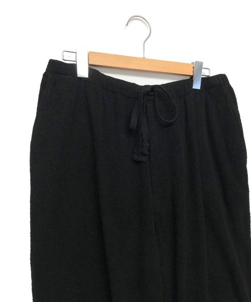 COMOLI（コモリ）COMOLI (コモリ) シルクパイル ドローストリング パンツ ブラック サイズ:３の古着・服飾アイテム