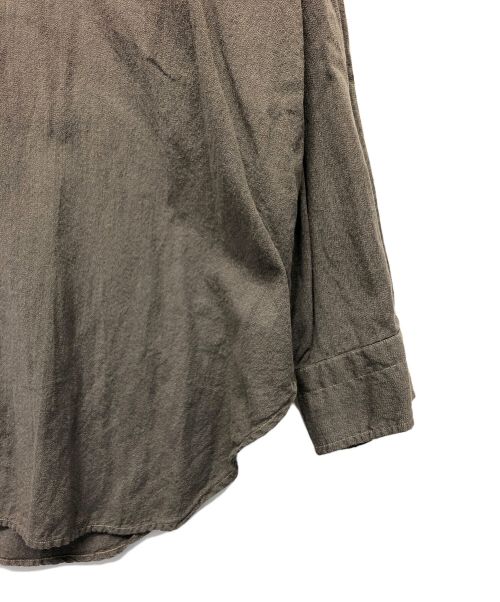 COMOLI（コモリ）COMOLI (コモリ) ヨリ杢ワークシャツ グレー サイズ:４の古着・服飾アイテム