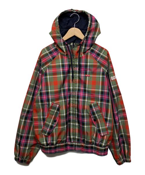 SUPREME（シュプリーム）Supreme (シュプリーム) HOODED HARRINGTON JACKET レッド×グリーン サイズ:Sの古着・服飾アイテム