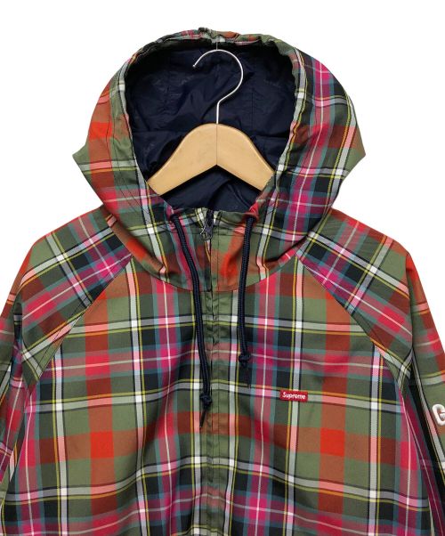 SUPREME（シュプリーム）Supreme (シュプリーム) HOODED HARRINGTON JACKET レッド×グリーン サイズ:Sの古着・服飾アイテム