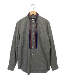 COMME des GARCONS HOMME（コムデギャルソン オム）の古着「バンドカラーシャツ」｜グレー