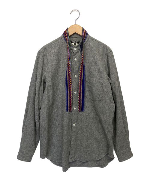 COMME des GARCONS HOMME（コムデギャルソン オム）COMME des GARCONS HOMME (コムデギャルソン オム) バンドカラーシャツ グレー サイズ:SSの古着・服飾アイテム