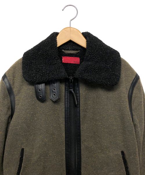 LEVI'S REDTAB（リーバイスレッドタブ）LEVI'S REDTAB (リーバイスレッドタブ) ボアジャケット ベージュ×ブラック サイズ:Mの古着・服飾アイテム