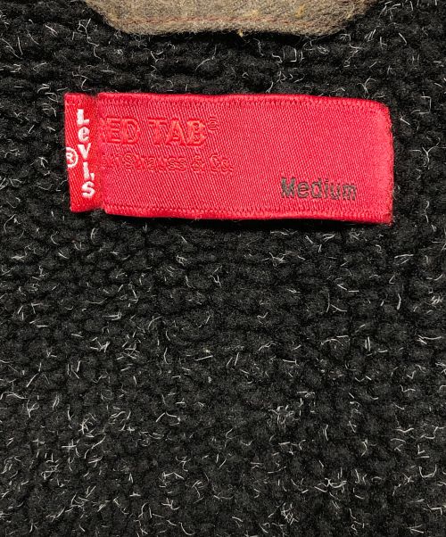 LEVI'S REDTAB（リーバイスレッドタブ）LEVI'S REDTAB (リーバイスレッドタブ) ボアジャケット ベージュ×ブラック サイズ:Mの古着・服飾アイテム