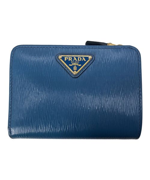 PRADA（プラダ）PRADA (プラダ) 2つ折り財布 スカイブルーの古着・服飾アイテム
