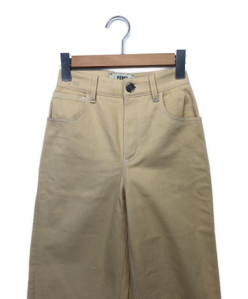FENDI（フェンディ）FENDI (フェンディ) ストレートデニムパンツ ベージュ サイズ:36の古着・服飾アイテム