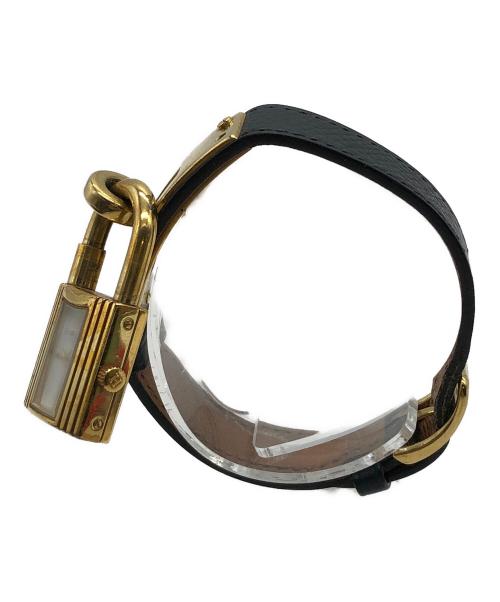 HERMES（エルメス）HERMES (エルメス) ケリーウォッチ　※時計動作不良　保証無し ブラック×ゴールド・文字盤ホワイトの古着・服飾アイテム