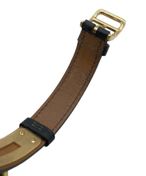 HERMES（エルメス）HERMES (エルメス) ケリーウォッチ　※時計動作不良　保証無し ブラック×ゴールド・文字盤ホワイトの古着・服飾アイテム