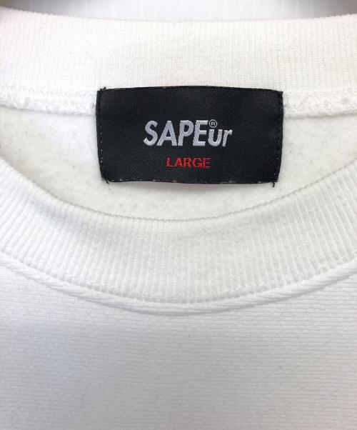 SAPEur（サプール）SAPEur (サプール) スウェット ホワイト サイズ:Lの古着・服飾アイテム