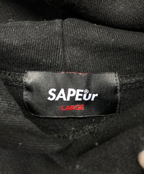 SAPEur（サプール）SAPEur (サプール) atmos (アトモス) Head Hoodie BlacK ブラック サイズ:Lの古着・服飾アイテム